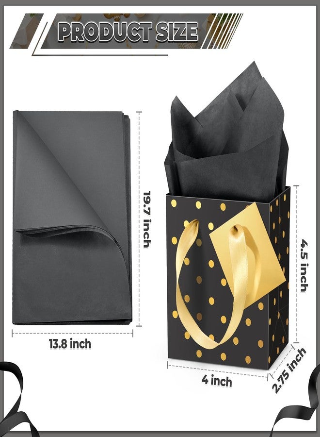 DOYIDE 30 Pcs Small Gift Bags with Handles, 4x2.75x4.5inch Mini Paper Gift Bags, Tiny Party Favor Bags with Tissue and Tag, Welcome Bags for Christmas Valentines Holidays Birthday Wedding Graduation - Image 3