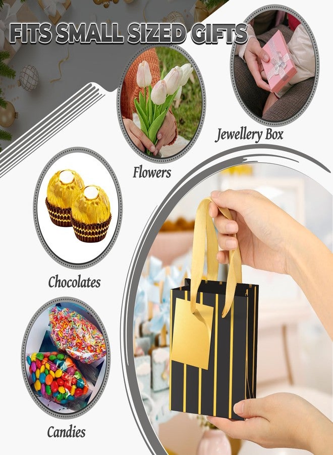 DOYIDE 30 Pcs Small Gift Bags with Handles, 4x2.75x4.5inch Mini Paper Gift Bags, Tiny Party Favor Bags with Tissue and Tag, Welcome Bags for Christmas Valentines Holidays Birthday Wedding Graduation - Image 4