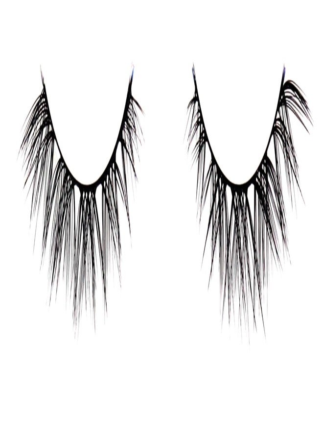 Laflare Strip Lashes Look Like Eyelash Extensions Clear Band 3D Natural Look Volume Lashes Wipsy 3 Pack (LF-CB521X3) - Image 3