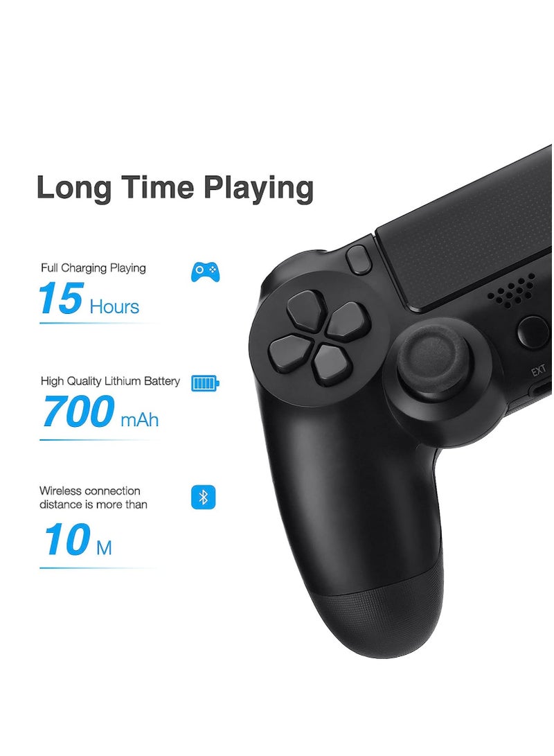 PS4 Controller with Built-in Dual Sound and Vibration and USB Charging Cable - Black - Image 3