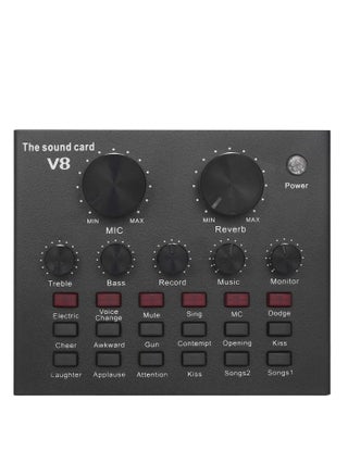 بطاقة صوت خارجية V8 Bluetooth Microphone Live USB DSP Chip - 12 تأثيرات صوتية للهاتف والكمبيوتر والبث الصوتي للكمبيوتر الشخصي - pzsku/Z79F58CFB6AA06CAED775Z/45/_/1700738406/8a075d4f-376c-4a1d-a9f0-bb03eceb6b91