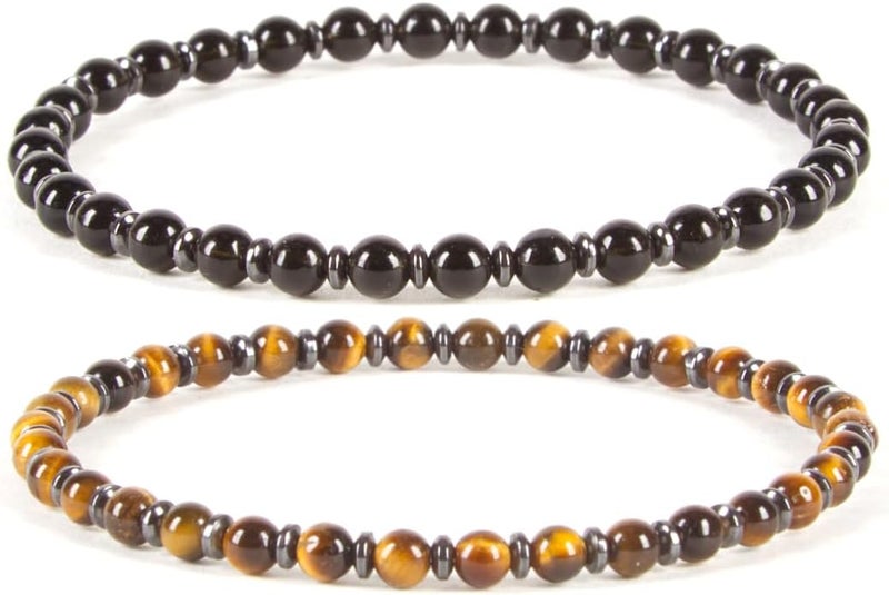 Cherry Tree Collection - Small, Medium, Large Sizes - Gemstone Beaded Bracelets For Women, Men, and Teens - 4mm Round Beads - Image 1