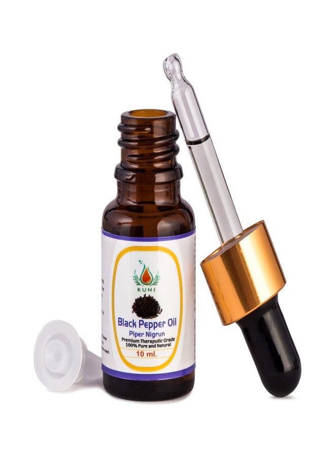 KUNJ Black Pepper Essential Oil 10ML (Piper nigrum) | Pure Steam Distilled Peppercorn Oil | Warm Spicy Aroma for Aromatherapy, Diffuser, Massage Blends & Cosmetic Formulation - Image 3