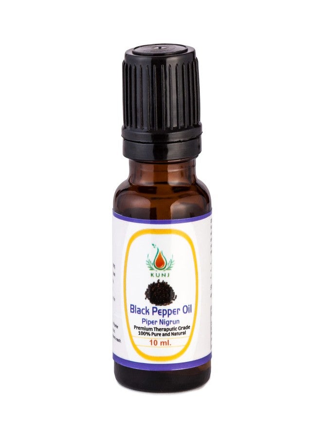 KUNJ Black Pepper Essential Oil 10ML (Piper nigrum) | Pure Steam Distilled Peppercorn Oil | Warm Spicy Aroma for Aromatherapy, Diffuser, Massage Blends & Cosmetic Formulation - Image 2