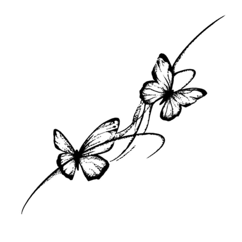 Inkartlink Tattoo Tech  2 Sheets Medium Semi Permanent Tattoo  Temporary Tattoos  Last 1-2 Weeks  Waterproof  Realistic Look  No Adhesive  No Reflection (Butterfly) - Image 3