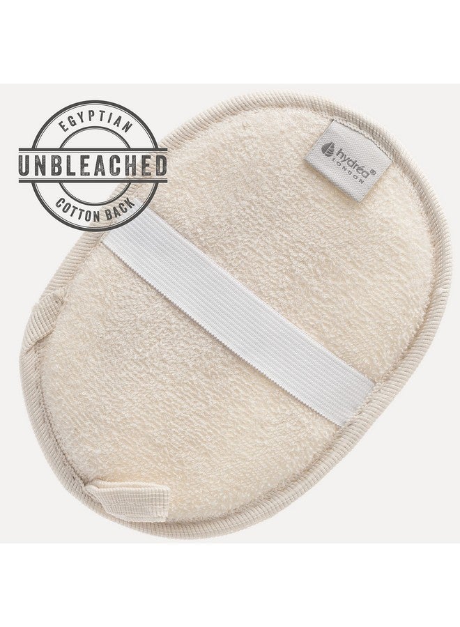 Hydrea London Hydréa London Organic Egyptian Loofah Luxury Exfoliating Body Pad Natural Quality Spa Bodycare For Bath Shower - Image 3