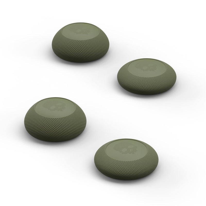 Skull & Co. Convex Thumb Grips Set: Skin, CQC Joystick Cap Analog Stick Cap for Steam Deck/OLED and ROG Ally- OD Green, 2 Pairs (4pcs) - Image 1