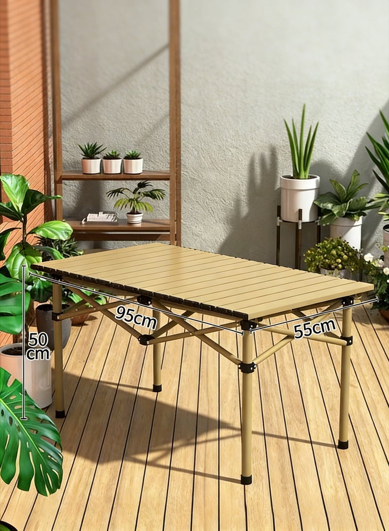 CKIKH Outdoor Camping Folding Table: Portable folding table with storage bag, easy to carry, perfect for outdoor activities, picnics, cooking, beach trips, hiking, and fishing. - Image 4