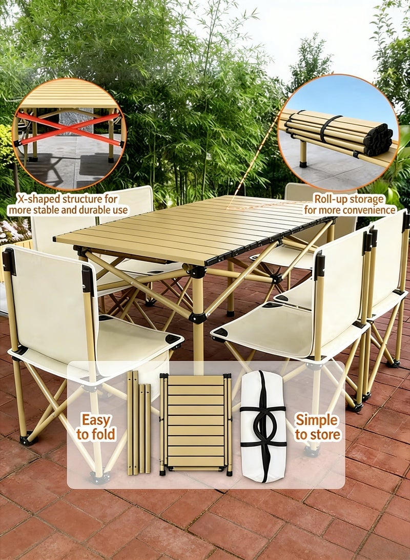 CKIKH Outdoor Camping Folding Table: Portable folding table with storage bag, easy to carry, perfect for outdoor activities, picnics, cooking, beach trips, hiking, and fishing. - Image 1
