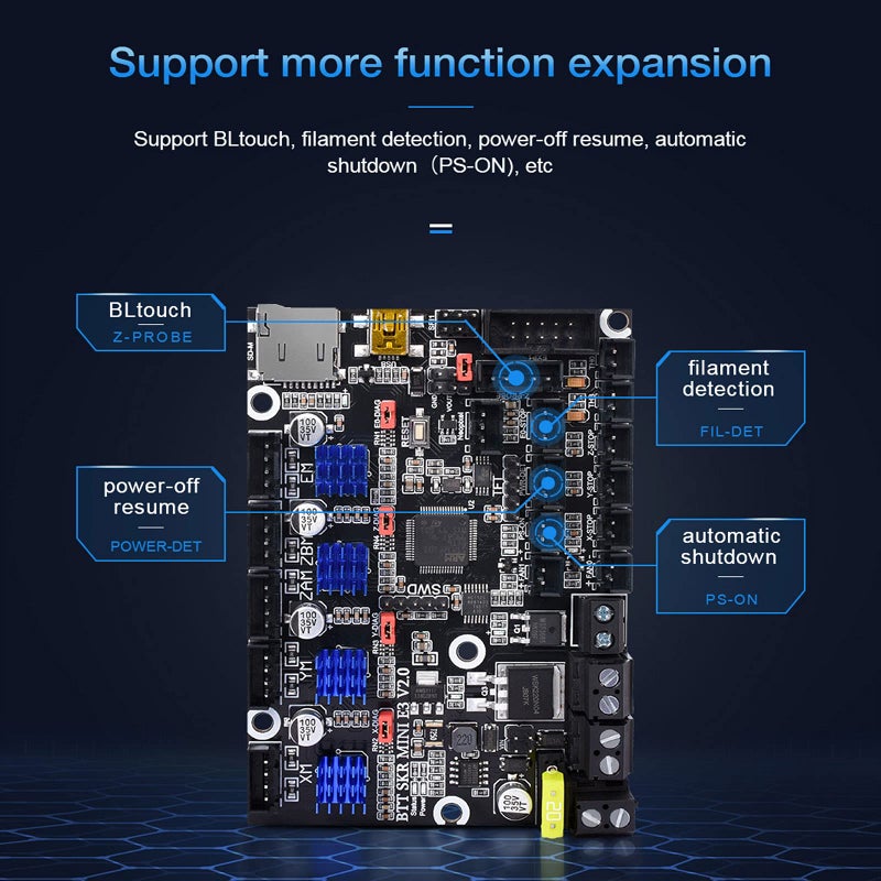 BigTreeTech BIGTREETECH Upgrade SKR Mini E3 V2.0 Control Board 32bit for Ender 3 Motherboard Silent Board with TMC2209 UART Stepper Driver 3D Printer Parts for Creality Ender3 (with BLTouch Extension Cable) - Image 3