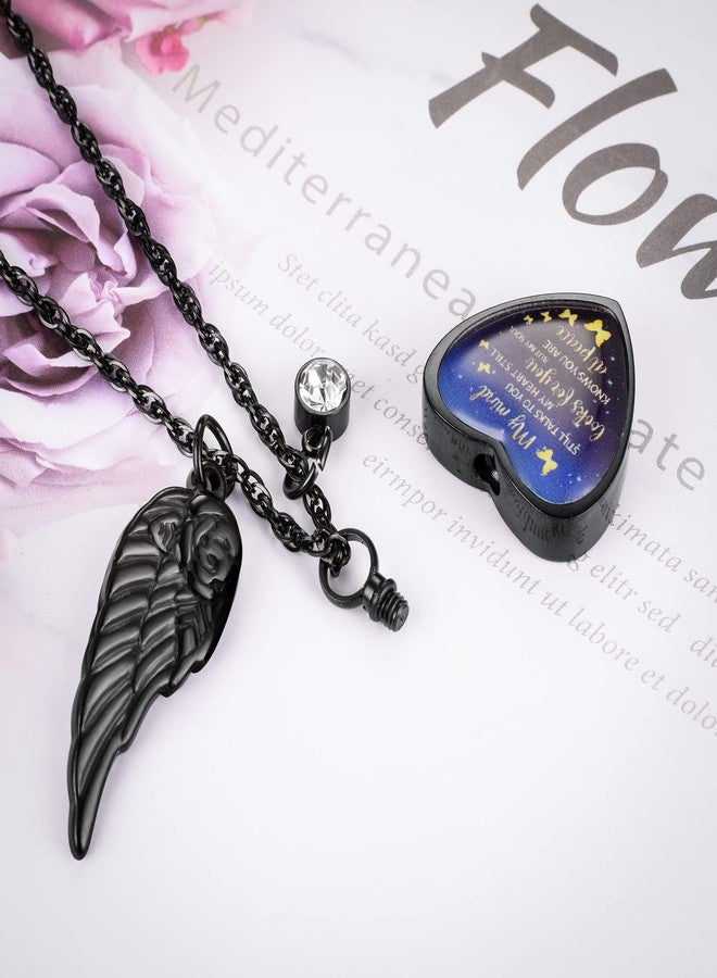 Dletay Heart Urn Necklace for Ashes Birthstones Cremation Jewelry for Ashes Daddy’s Girl Ash Necklace Memorial Ash Holder, Stainless Steel, stainless steel - Image 3