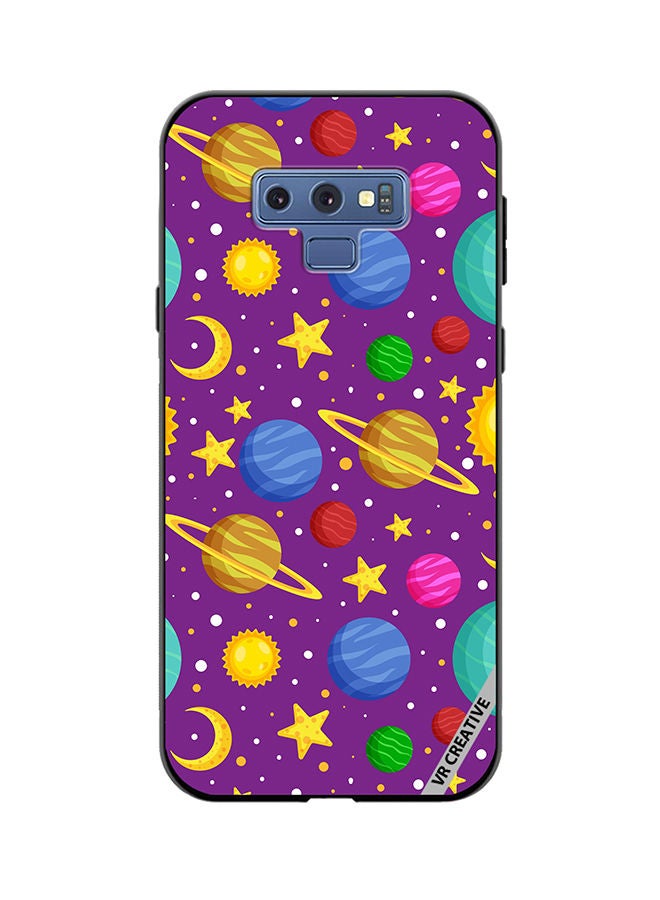 VR CREATIVE Protective Case Cover For Samsung Galaxy Note 9 Celestial Bodies Seamless Pattern Design Multicolour - Image 1