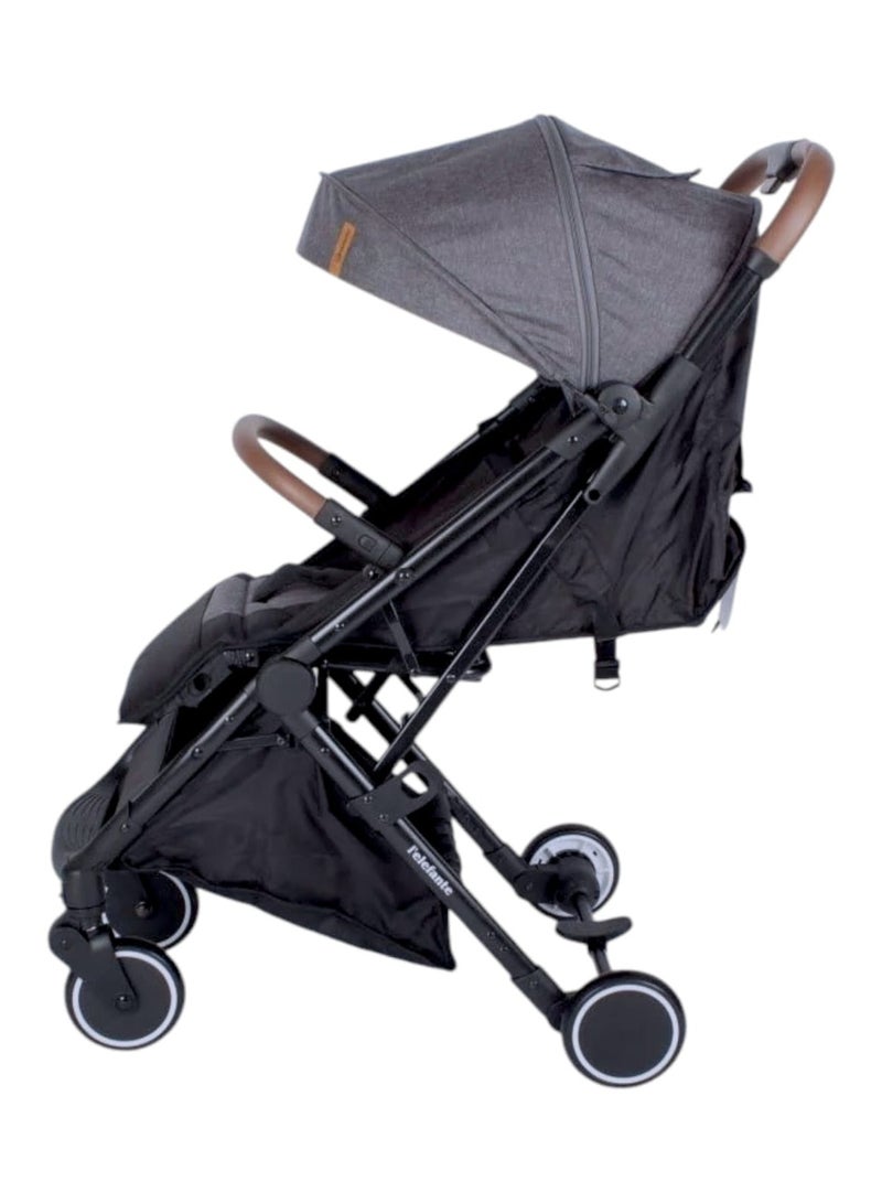 بيبي كارا عربية أطفال خفيفة الوزن مناسبة للسفر لحديثي الولادة بلمسة واحدة قابلة للطي وتخزين إضافي ونظام امتصاص الصدمات - Image 5