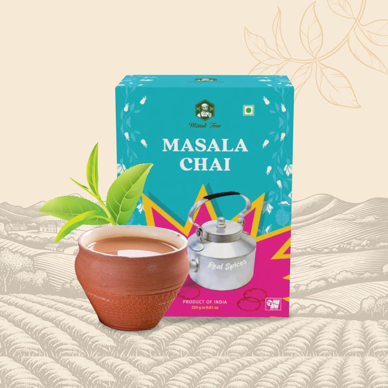 Mittal Teas Instant Masala Chai Premix | Authentic Indian Spiced Tea with Milk & Sugar | Cardamom, Ginger & Cinnamon | 20 Sachets | Desi Chai Latte | Travel-Friendly & Easy to Prepare - Image 1