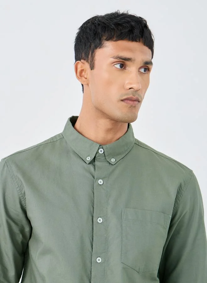 Styli Styli Button Down Collar Regular Fit Oxford Shirt