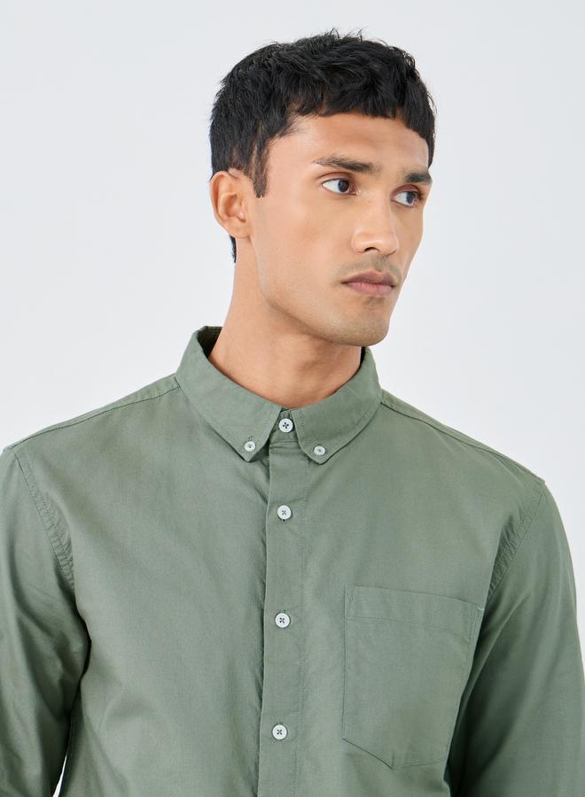 Styli Button Down Collar Regular Fit Oxford Shirt - Image 3