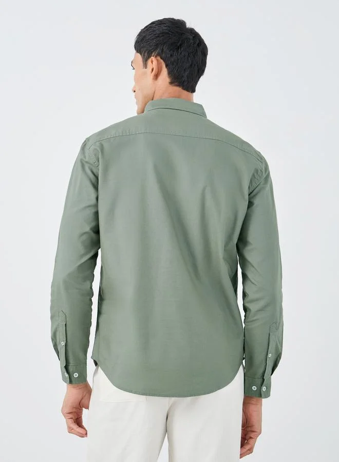 Styli Styli Button Down Collar Regular Fit Oxford Shirt