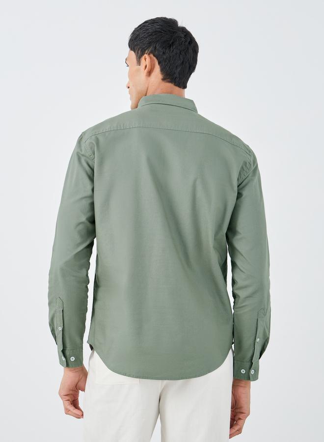 Styli Button Down Collar Regular Fit Oxford Shirt - Image 4