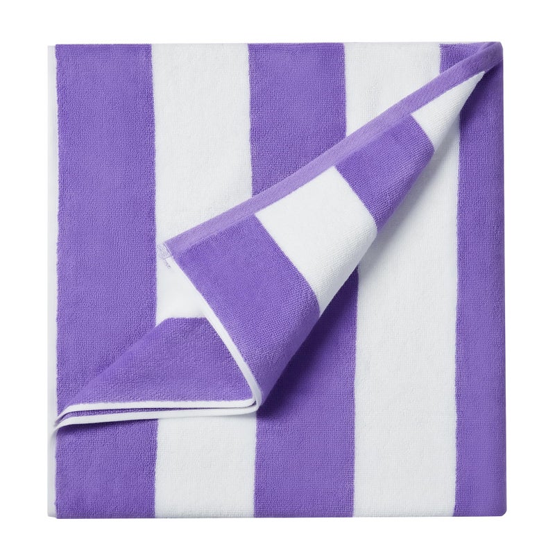 Bornbay Large Beach Towel Oversized  40X70 Big Cute Beach Towels Extra Large Thick Purple Beach Towel XL Wide Fluffy Swimming Towel OversizeGiant Stripe Cotton Pool Towel for Adults