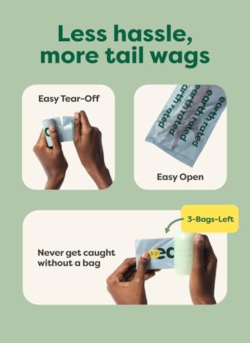 Earth Rated Poop Bags for Dogs, Guaranteed Leak Proof and Extra Thick Waste Bag Refill Rolls, Peach and Lotus, 280 Count - Image 2