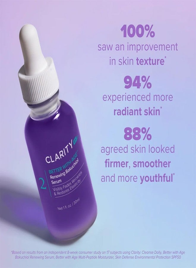 ClarityRx Better With Age Renewing Bakuchiol Face Serum for Anti-Aging, Gentle Alternative Retinol Serum, Plant Based, Cruelty Free, Paraben Free (1 fl oz - Image 2