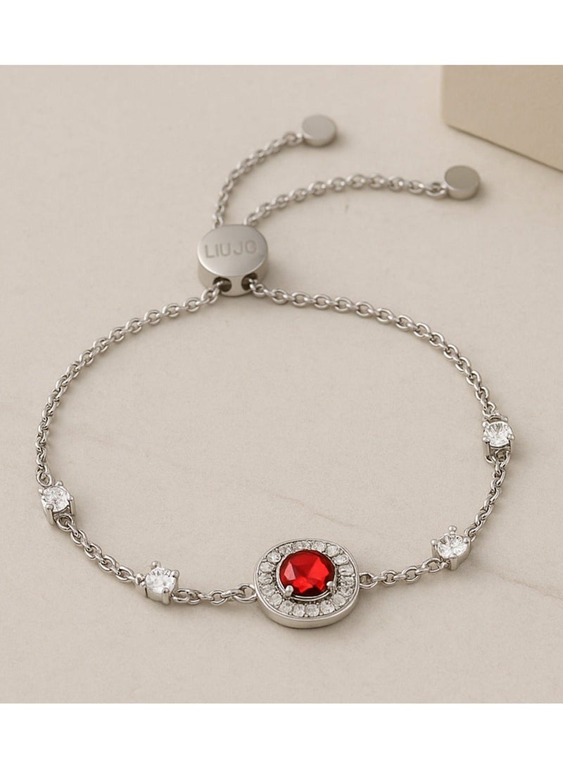 Liu Jo Celestia Silver Bracelet - Red - LJ2269 - Image 2