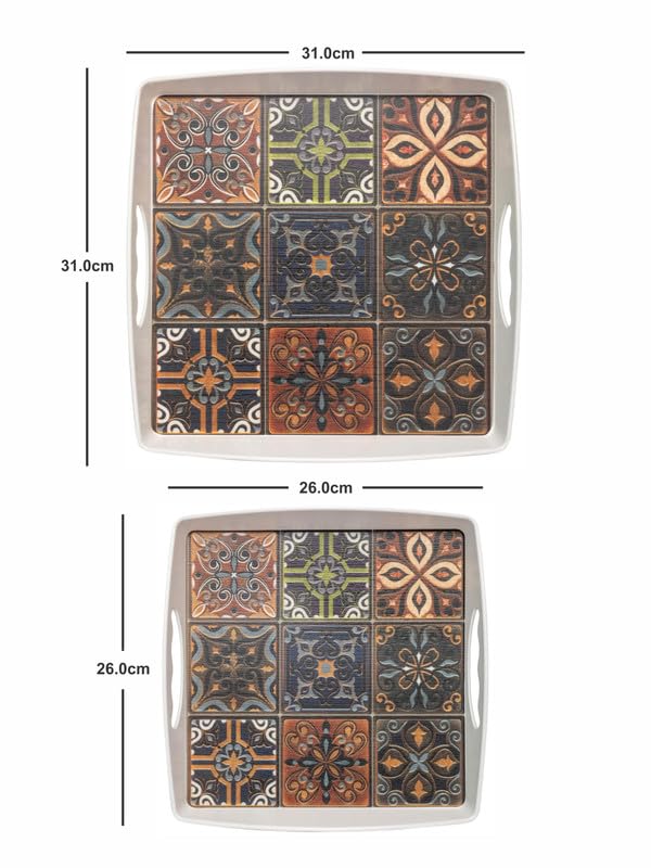 Servewell Tray Set 2 pc Bliss Square - Morocco - Image 3