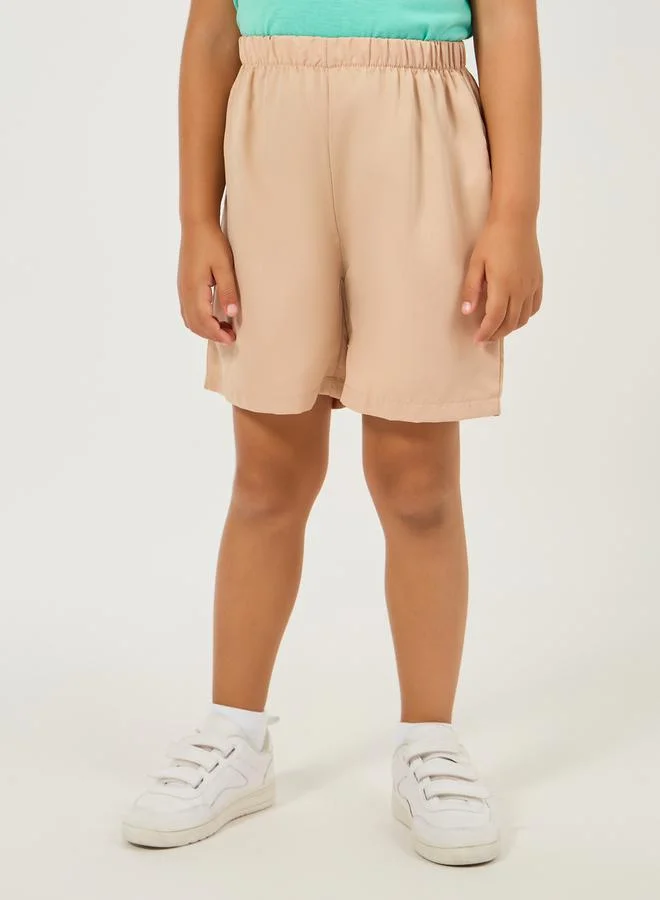 ستايلي Coconut Tree Print Polo T-Shirt & Shorts Set