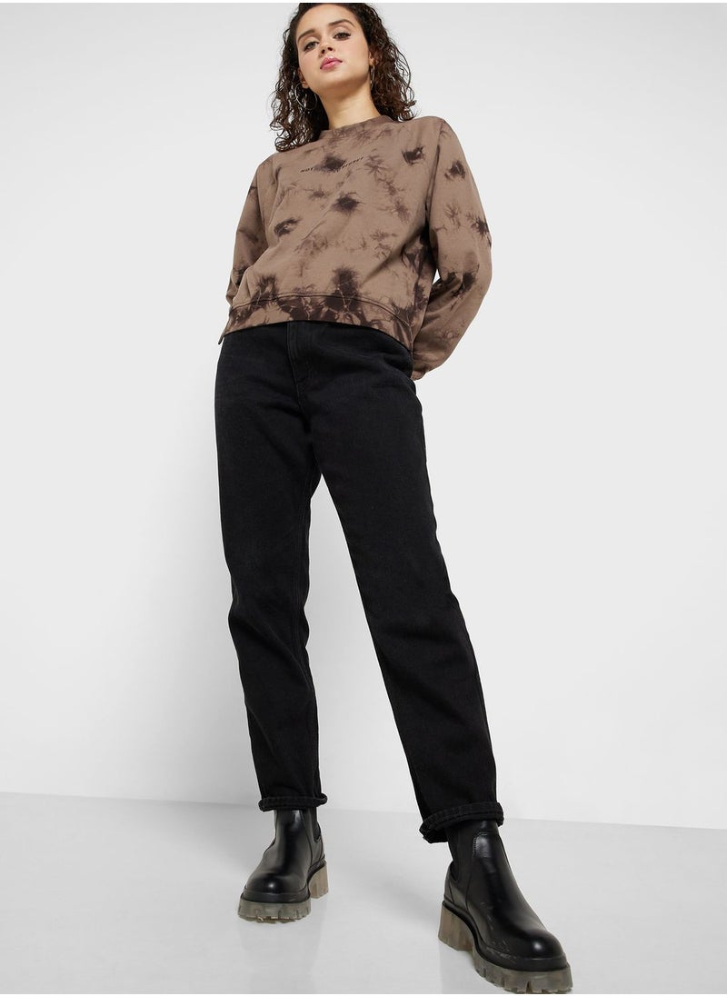 ONLY - Tie Dye Knitted Sweatshirt - Image 1