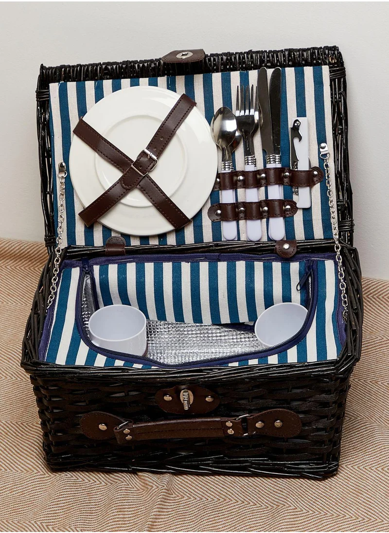 Ayra Handmade Picnic Basket Set With Cutlery