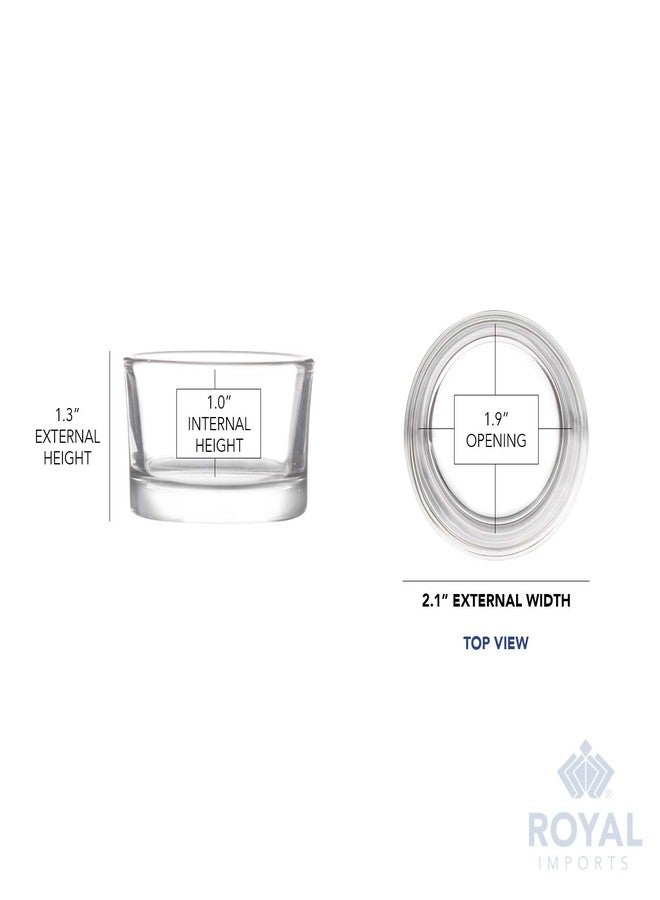 رويال إمبورتس حامل شموع صغير من الزجاج الشفاف من رويال إمبورتس، حاملات شموع صغيرة لتزيين طاولات حفلات الزفاف، والحفلات، والعشاء، والعطلات، والديكور المنزلي، قالب شموع - مجموعة من 24 قطعة - Image 5