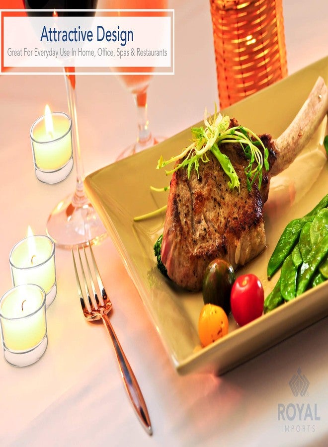 رويال إمبورتس حامل شموع صغير من الزجاج الشفاف من رويال إمبورتس، حاملات شموع صغيرة لتزيين طاولات حفلات الزفاف، والحفلات، والعشاء، والعطلات، والديكور المنزلي، قالب شموع - مجموعة من 24 قطعة - Image 4