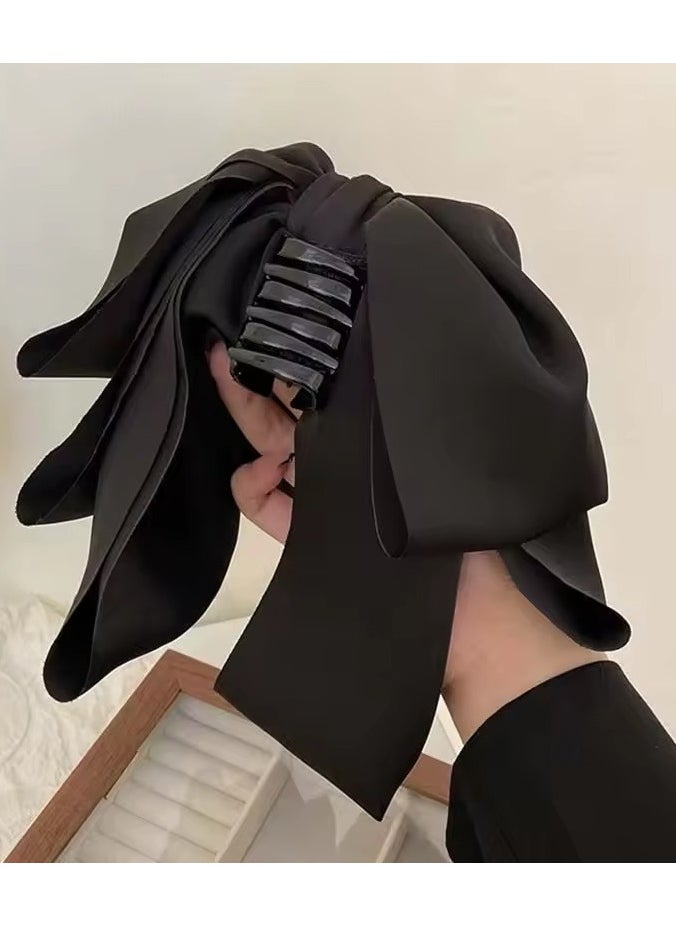 Goolsky Hot Korean Big Size Bow Hair Clip Claw Clamp Women High Ponytail Barrettes Headwear Girls Women Hair Accessories  - Image 1