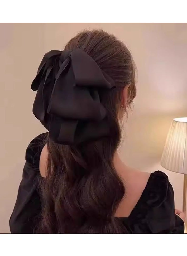 Goolsky Hot Korean Big Size Bow Hair Clip Claw Clamp Women High Ponytail Barrettes Headwear Girls Women Hair Accessories  - Image 4