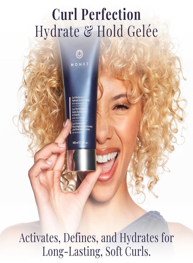 monat جلية هيدرات & هولد من مونات كيرل بيرفكشن™ مع ريجوفينيك® - جل تحديد معزز للتجاعيد للشعر المموج، المجعد، والمجعد - تجاعيد ناعمة، قابلة للمس، لامعة مع ذاكرة تدوم طويلاً - 148 مل / 5 أونصة سائلة - Image 2