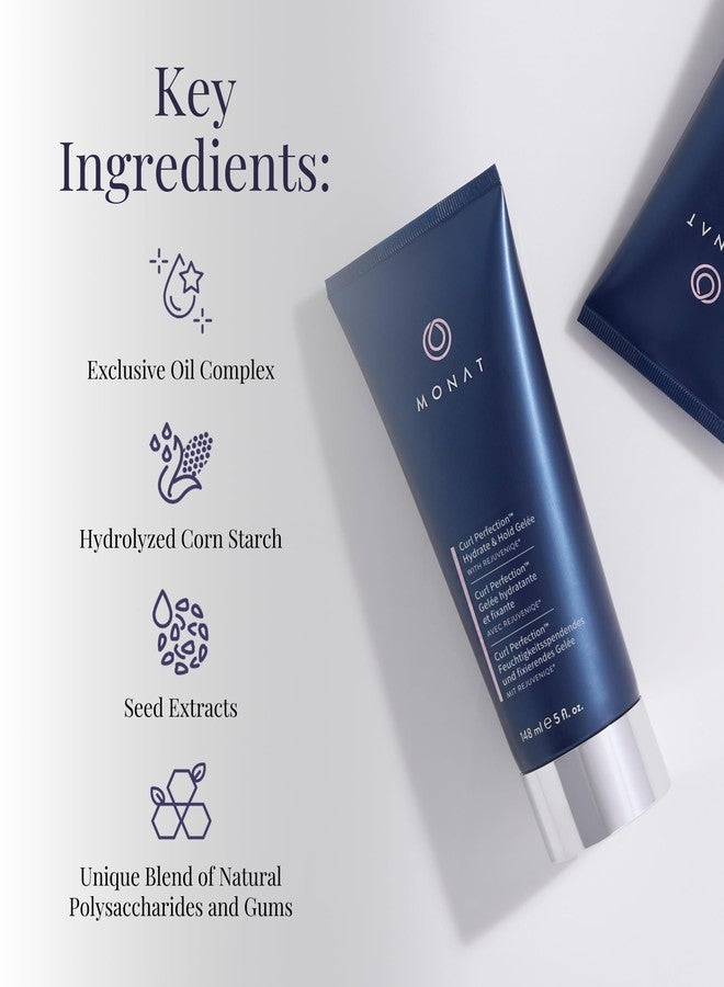 monat جلية هيدرات & هولد من مونات كيرل بيرفكشن™ مع ريجوفينيك® - جل تحديد معزز للتجاعيد للشعر المموج، المجعد، والمجعد - تجاعيد ناعمة، قابلة للمس، لامعة مع ذاكرة تدوم طويلاً - 148 مل / 5 أونصة سائلة - Image 4