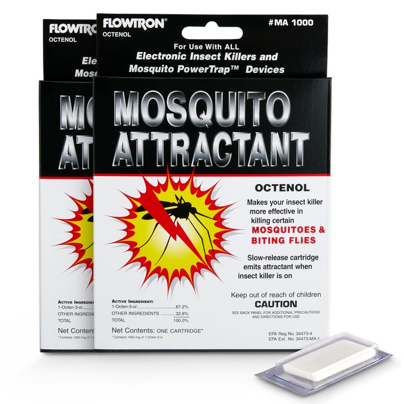 Flowtron MA-1000 Octenol Mosquito Attractant Cartridge, Compatible with BK-15, BK-40, BK-80, MC-9000, FC-8800-2 Pack - Image 1