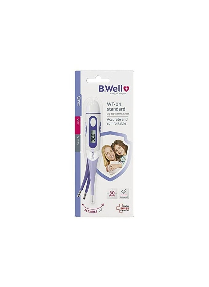 B.Well WT-04 Digital Thermometer – Flexible Tip, Waterproof, Celsius & Fahrenheit