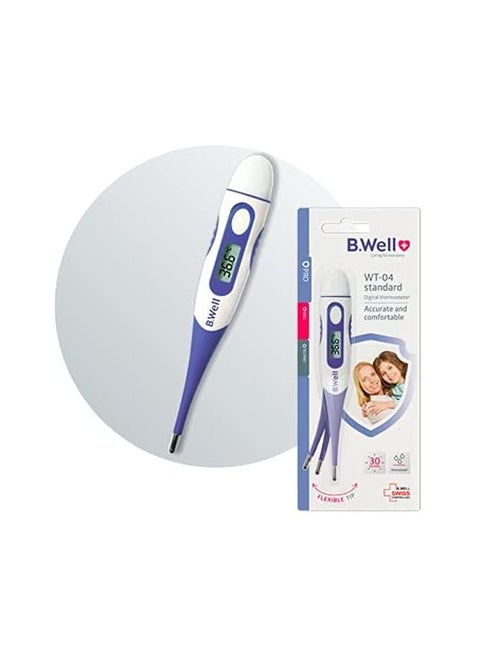 B.Well WT-04 Digital Thermometer – Flexible Tip, Waterproof, Celsius & Fahrenheit