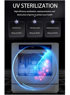 ET-LIFE Countertop Dishwasher, Installation-Free Automatic Dishwasher, 4 Programs, High Temp Disinfection and Hot Air Drying for 8 People  - Image 5