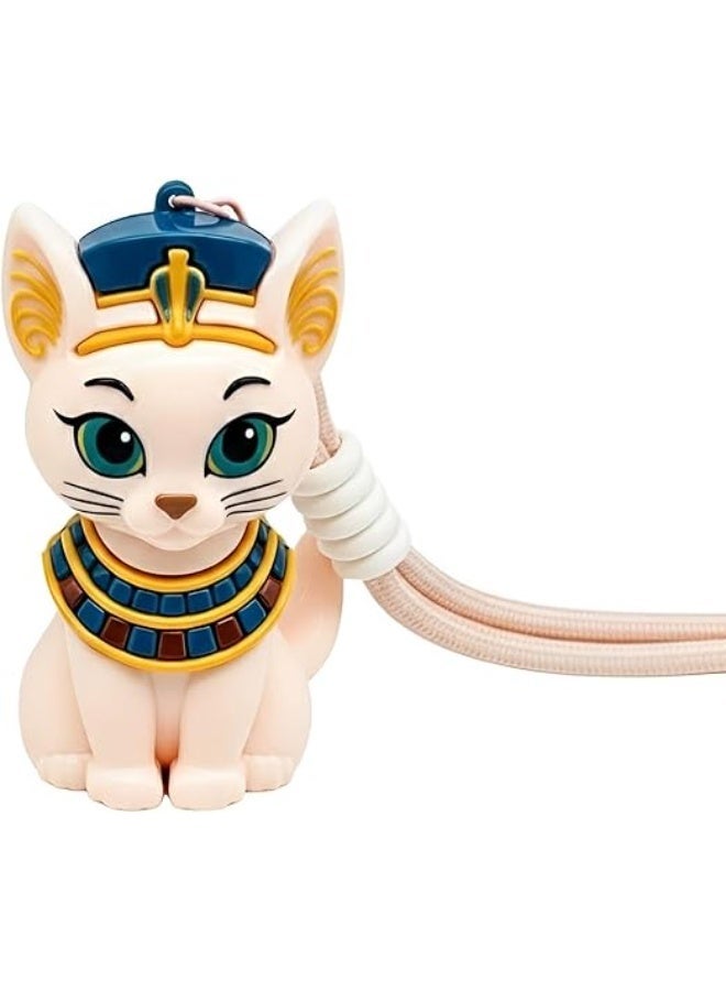 Egyptian Style Cat Figurine Keychain – Cute Decorative Cat Charm with Ancient-Inspired Design, Lightweight Bag & Car Accessory, Unique Gift for Home, Office, or Travel (Pink) - Image 1