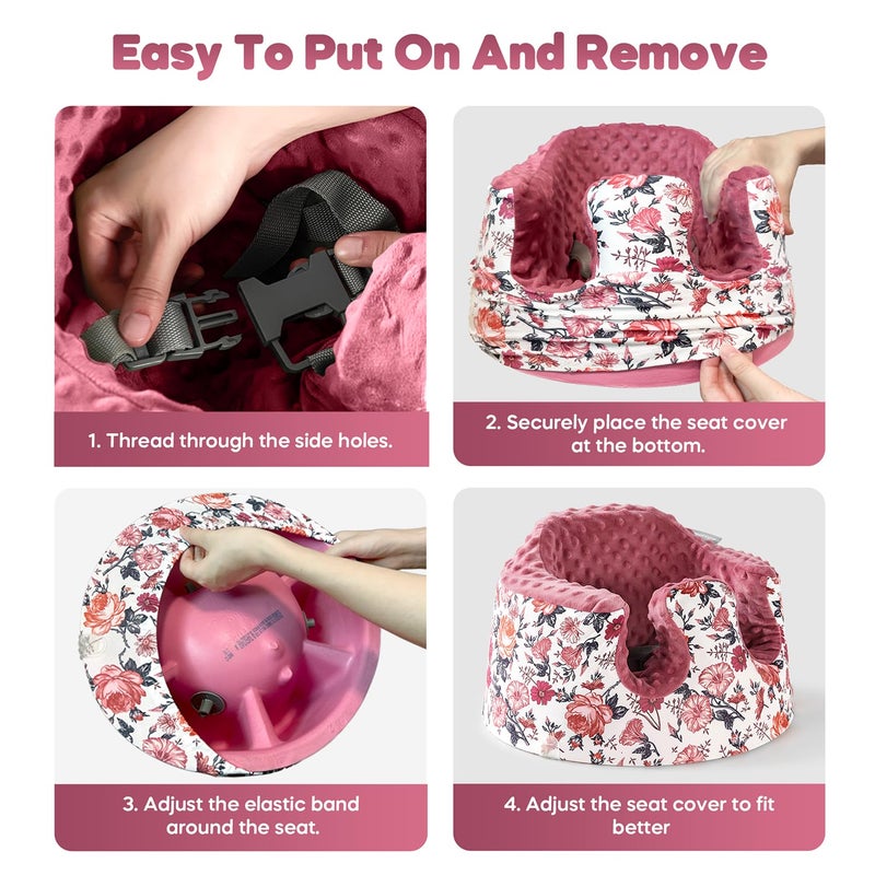 mamatepe Seat Cover Compatible with Bumbo and Nuby Seat, Booster Seats Accessories, Soft Breathable Cover for Baby Girl Boy, Cover Only - Image 4