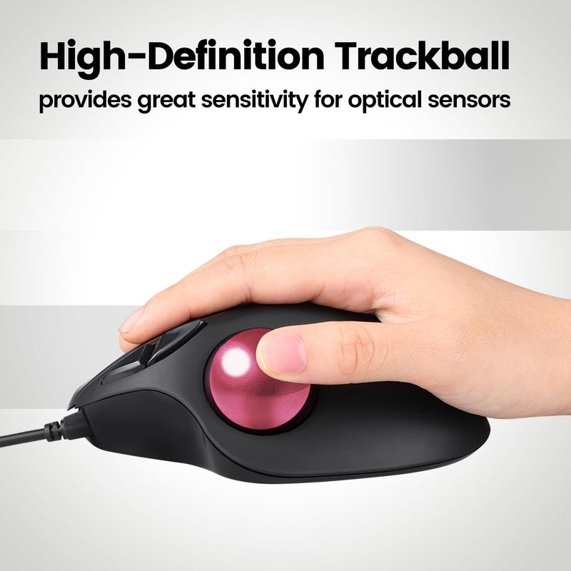 Perixx PERIPRO-303 1.34 Inches Trackball - Replacement Ball for M570, PERIMICE-517/520/717/720, and Other Compatible Trackball Mouse (Pink) - Image 5