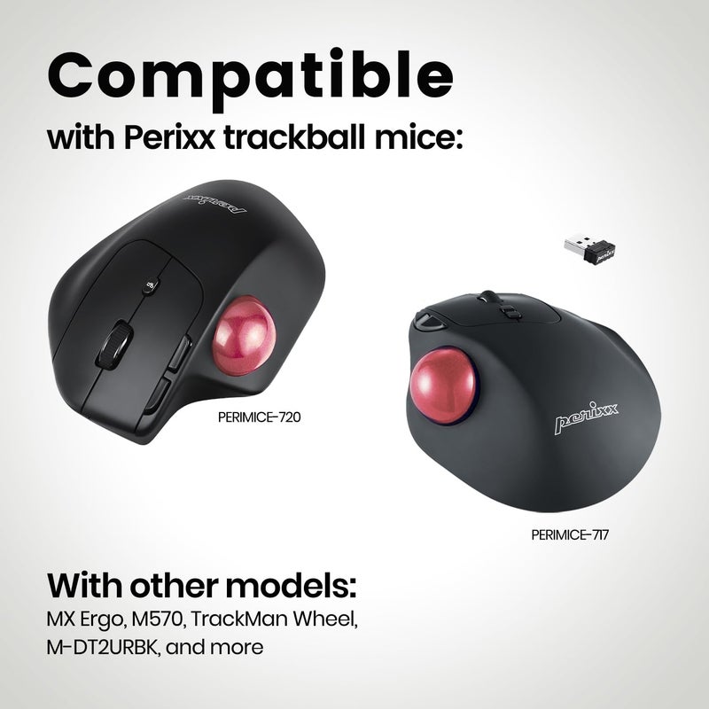 Perixx PERIPRO-303 1.34 Inches Trackball - Replacement Ball for M570, PERIMICE-517/520/717/720, and Other Compatible Trackball Mouse (Pink) - Image 4