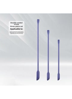 Mini Silicone Double-headed Sharp Scraper Spoon Cosmetic Skin Care Products Extraction Tool Set Including Avocado Jam Scraper-Specifications:Elbow Changchun Basket Three-piece Set