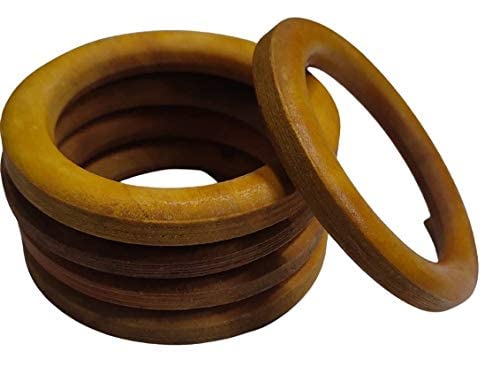 Asiatic Asiatic Round Wooden Curtain Handicraft Ring 3 inch for Curtain Exclusive Drapes for A Royal HomesDIY Art CraftJhulaToranBagBuntingDoor HangingWall Hanging Pack of 20 - Image 1