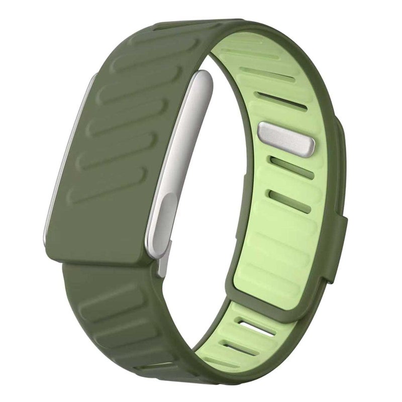erorex For Whoop 5.0 Electrocardiogram Silicone Sports Watch Band(Dark Green Light Green) - Image 1