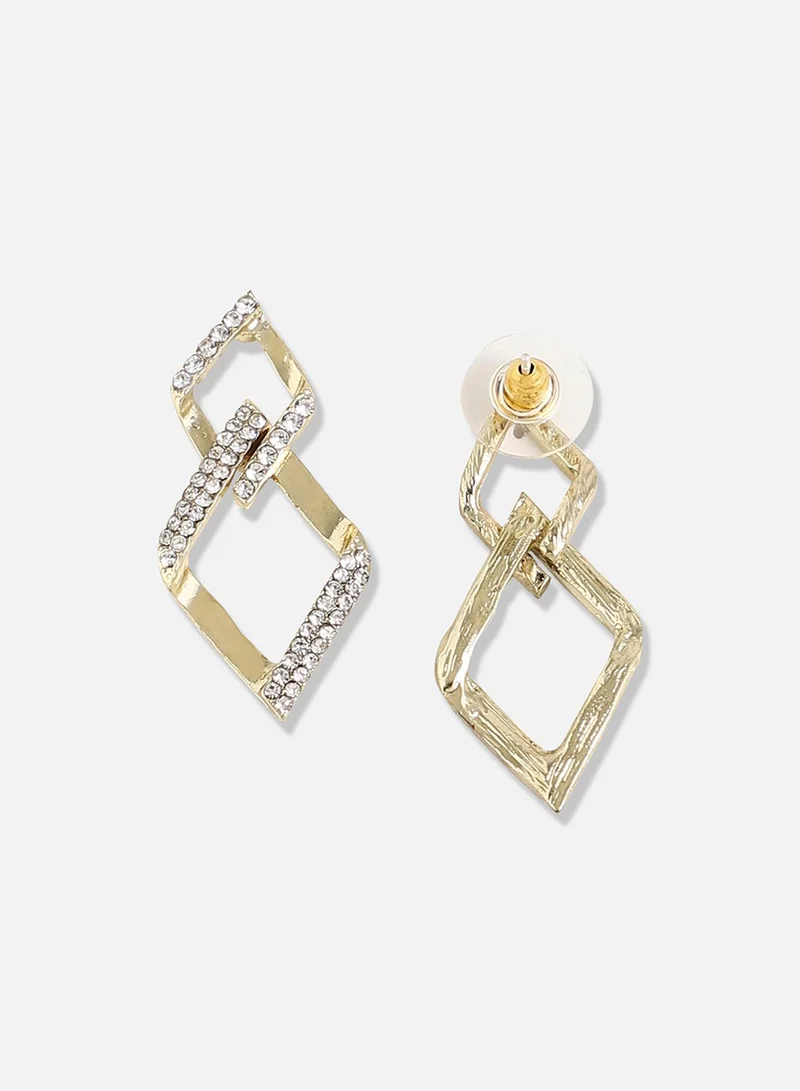 سوهي مطلية بالذهب مصمم الحجر انخفاض القرط الطرف