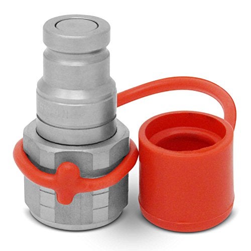 Summit Hydraulics 3/8" Flat Face Hydraulic Quick Connect Coupler Set w/Dust Caps, 3/8" NPT Thread - Image 4