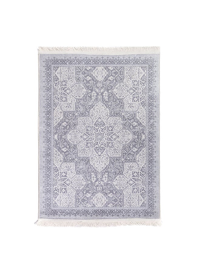 In-House Soft Velvet Turkish Rectangular Door & Bath Mat - Grey - 60x40 cm  - Image 3